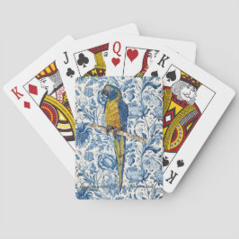 Kleurrijke handgeschilderde bedreigde ara pokerkaarten