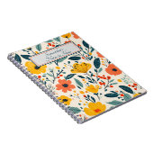 Kleurrijke Handgeschilderde Bloembloemen Notitieboek (Rechterzijde)