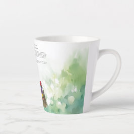 Kleurrijke handgeschilderde Gouldian Finch Latte Mok