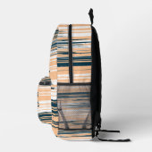 Kleurrijke handgeschilderde lijnen bedrukte rugzak (Rechts)
