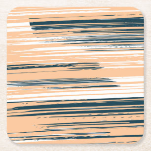 Kleurrijke handgeschilderde lijnen kartonnen onderzetters