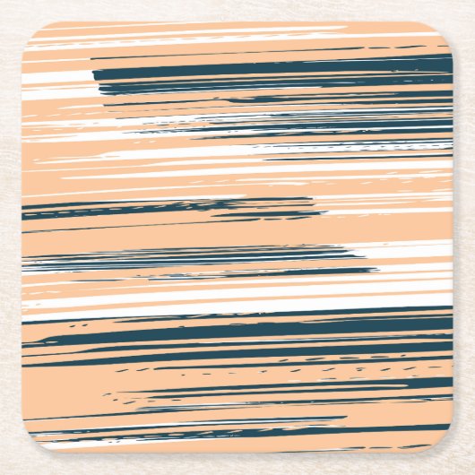 Kleurrijke handgeschilderde lijnen kartonnen onderzetters (Voorkant)