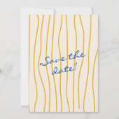 Kleurrijke Handgeschreven Retro Pinstripe Italië B Save The Date (Voorkant)