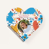 Kleurrijke handgetekende dieren Aangepaste naam fo Notitieboek (Voorkant)