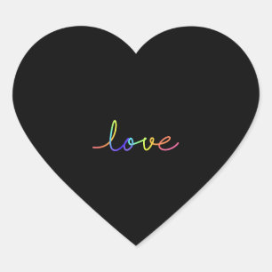 Kleurrijke handgetekende liefde Sticker