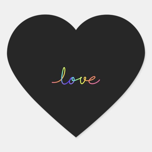 Kleurrijke handgetekende liefde Sticker (Voorkant)