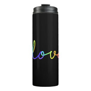 Kleurrijke handgetekende liefde Sticker Thermosbeker