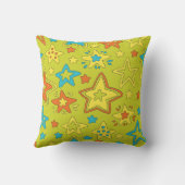 Kleurrijke handgetekende pop Star Cartoon Doodle B Kussen (Achterkant)