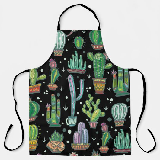 Kleurrijke handgetekende Stippen: Abstracte Vintag Schort (Voorkant)