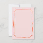 Kleurrijke handgetekende trouwfeest QR RSVP-kaarte RSVP Kaartje (Achterkant)