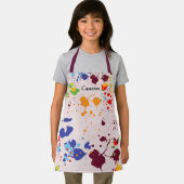 Kleurrijke handpalen van de schilderpartij schort (Insitu)