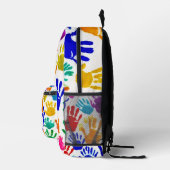 Kleurrijke HandPrint Bedrukte Rugzak (Rechts)