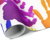 Kleurrijke HandPrint Cadeaupapier (Rol Hoek)