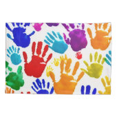Kleurrijke HandPrint Kussensloop (Achterkant)