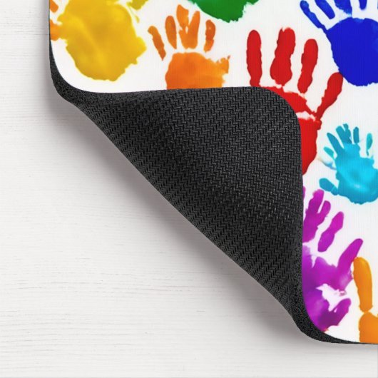 Kleurrijke HandPrint Muismat (Hoek)