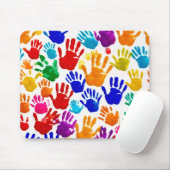 Kleurrijke HandPrint Muismat (Met muis)