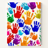 Kleurrijke HandPrint Notitieboek (Achterkant)