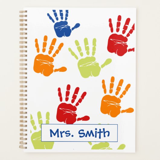 Kleurrijke Handprint Planner (Voorkant)