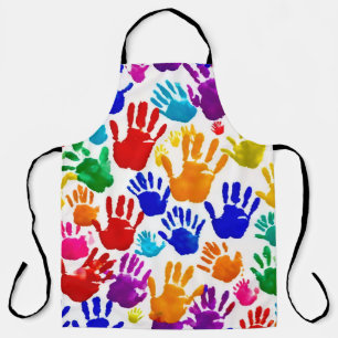 Kleurrijke HandPrint Schort