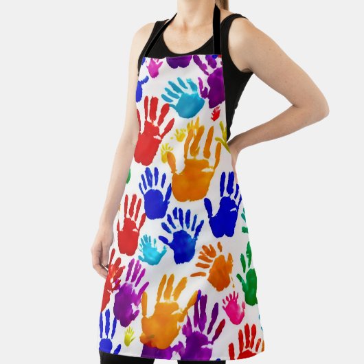 Kleurrijke HandPrint Schort (Insitu)