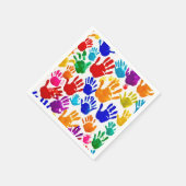 Kleurrijke HandPrint Servet (Hoek)