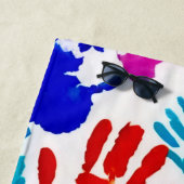 Kleurrijke HandPrint Strandlaken (In situ)