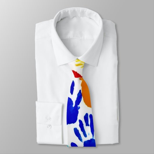 Kleurrijke HandPrint Stropdas (Gebonden)
