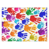 Kleurrijke HandPrint Tafelkleed (Voorkant (Horizontaal))