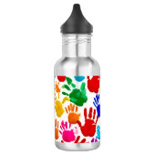 Kleurrijke HandPrint Waterfles (Links)