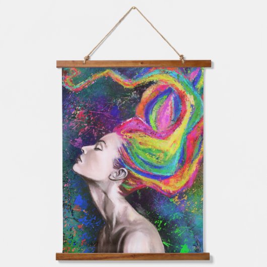 Kleurrijke handschoeisel met handschoen - schilder hangend wandkleed (Voorkant)