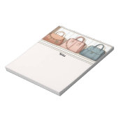 Kleurrijke handtassen Mode Style Notitieblok (Linkerzijde)