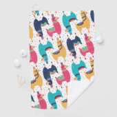 Kleurrijke handtekeningen en handgetekende alpen golfhanddoek (Insitu)