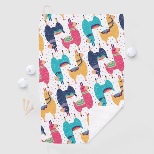 Kleurrijke handtekeningen en handgetekende alpen golfhanddoek (Insitu)