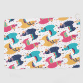 Kleurrijke handtekeningen en handgetekende alpen golfhanddoek (Horizontaal)