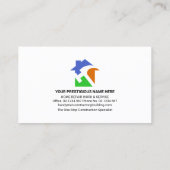 Kleurrijke handymansnijdtabbladen visitekaartje (Achterkant)