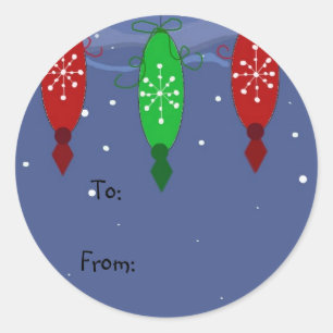 Kleurrijke hangende ballen ronde sticker
