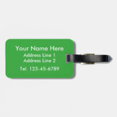 Kleurrijke hangende harten gepersonaliseerd bagagelabel (Achterkant horizontaal)