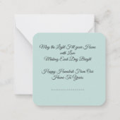 Kleurrijke Hanukkah wenskaart Notitiekaartje (Achterkant)