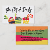 Kleurrijke hapjes chef catering visitekaartje... visitekaartje (Voorkant / Achterkant)