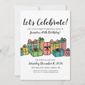 Kleurrijke Happy 40th verjaardagsfeestje Kaart (Voorkant)