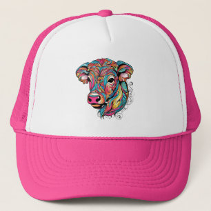 Kleurrijke Happy Baby Koe Trucker Pet