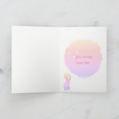 Kleurrijke Happy Birthday Bloemen Krans Bunny Kaart (Binnen)