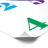 Kleurrijke Happy Birthday Child's Perfect Poster (Hoek)