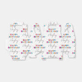 Kleurrijke Happy Birthday Custom Name Confetti Bedankdoosjes (Uitgevouwen)