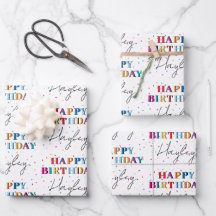 Kleurrijke Happy Birthday Custom Name Confetti