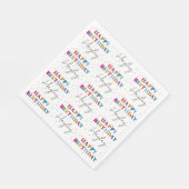Kleurrijke Happy Birthday Custom Name Confetti Servet