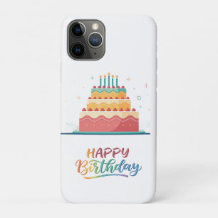 Kleurrijke Happy Birthday Lettering voor feesten Case-Mate iPhone Case