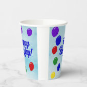 Kleurrijke Happy Birthday met ballonnen Papieren Bekers (Links)