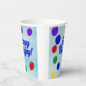 Kleurrijke Happy Birthday met ballonnen Papieren Bekers (Rechts)