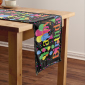 Kleurrijke Happy Birthday Party Tafelloper (Voorbeeld)